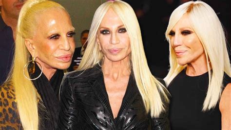 donatella hat versace|Donatella Versace face what happened.